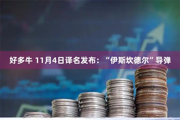 好多牛 11月4日译名发布：“伊斯坎德尔”导弹