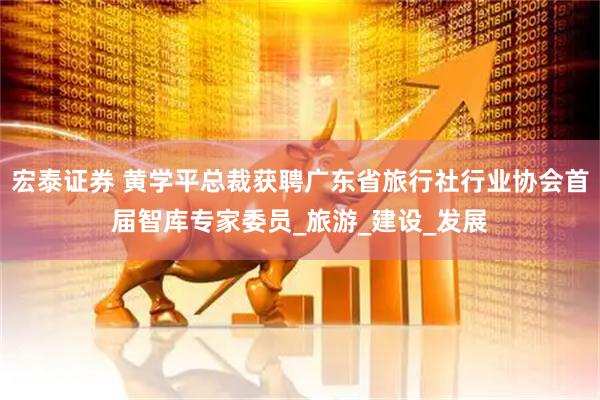 宏泰证券 黄学平总裁获聘广东省旅行社行业协会首届智库专家委员_旅游_建设_发展